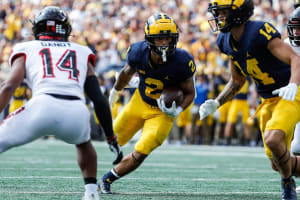 Blake Corum has broken out as a star early in the 2021 season.